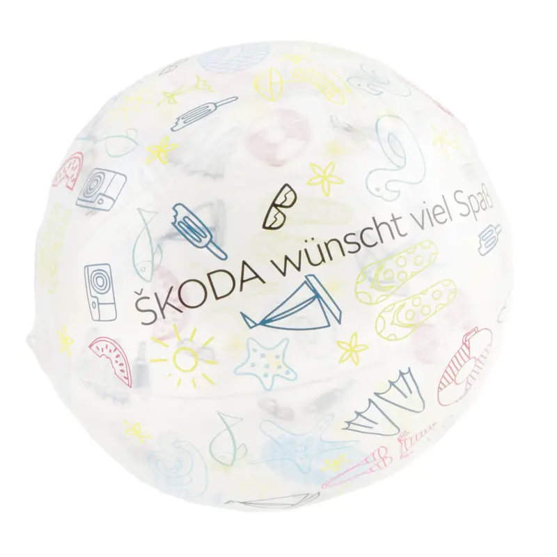 Original Skoda Wasserball Ball Spielball transparent bunt MVF12-610 Neue Kollektion