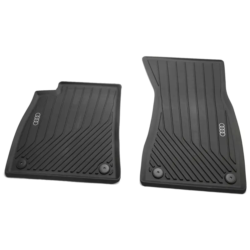 Angebot Original Audi Gummi Fußmatten vorn Gummimatten Ringe Logo Allwettermatten schwarz 8B1061501