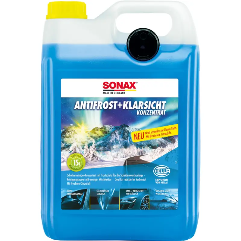 SONAX Scheibenreiniger Konzentrat AntiFrost+KlarSicht Citrus Frostschutz Wischwasser 03325050 Finale Aktion