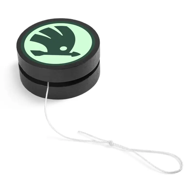 Original Skoda Jojo Yo-Yo Puck Logo Eishockey Spielzeug Hockeypuck Holz 6U0087525A Schneller Versand