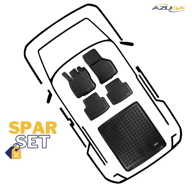 Rabatt Gummi-Kofferraumwanne + Gummimatten passend für VW Passat Variant 3G/B8 ab 11/2014-1/2024
